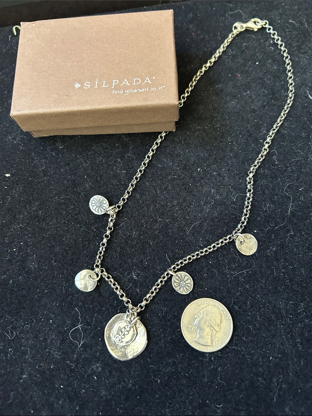 Silpada Sterling Disc Charm Necklace - Picture 7 of 7